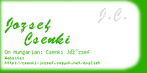 jozsef csenki business card